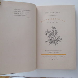 Mathey -   Bethge, Hans: -  Pfrisichblüten aus China.