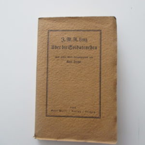 Lenz, Jakob Michael Reinhold: - Über die Soldatenehen.