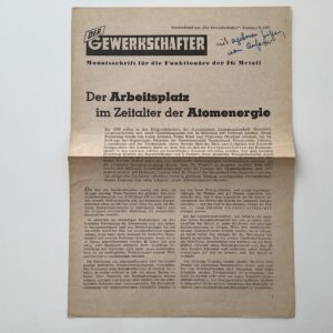 Friedrichs, Günter. - Der Arbeitsplatz im Zeitalter der Atomenergie.