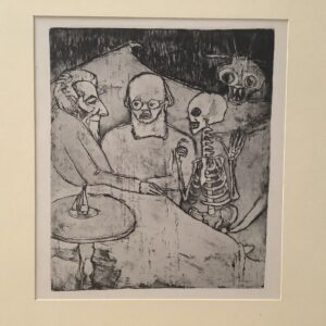 Nolde -   Nolde, Ernst. -  Kranker, Arzt, Tod und Teufel.