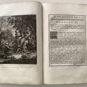 Cervantes, Miguel de: - Les principales aventures de l'admirable Don Quichotte, représentées en figures par Coypel, Picart le Romain, et autres habiles maitres; avec les explicationes des XXXI planches de cette magnifique collection.