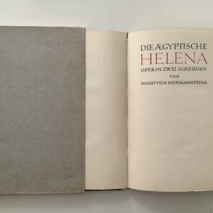 Literatur - Hofmannsthal, Hugo: - Die ägyptische Helena.