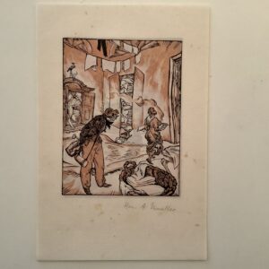IL -   Müller, Hans Alexander: -  8 coloured woodcuts for: Gottfried Keller 'Der Schmied seines Glücks'.