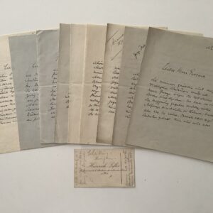Autograph -   Lefler, Heinrich. Graphic artist and craftsman (1863-1919). -  9 autograph letters, signed and one autograph business card.