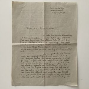 Autograph -   Stöhr, Adolf. Philosopher and Psychoanalyst (1855-1921). -  Autograph letter, signed. Prein an der Rax 10.IX.1916.