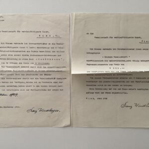 Autograph -   Windhager, Franz. Painter and graphic artist /1879-1959). -  2 typewritten Contracts, signed. Vienna 1924 and 1930.