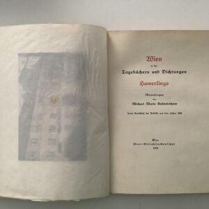 Rabenlechner, Michael Maria: -  Wien in den Tagebüchern und Dichtungen Hamerlings.