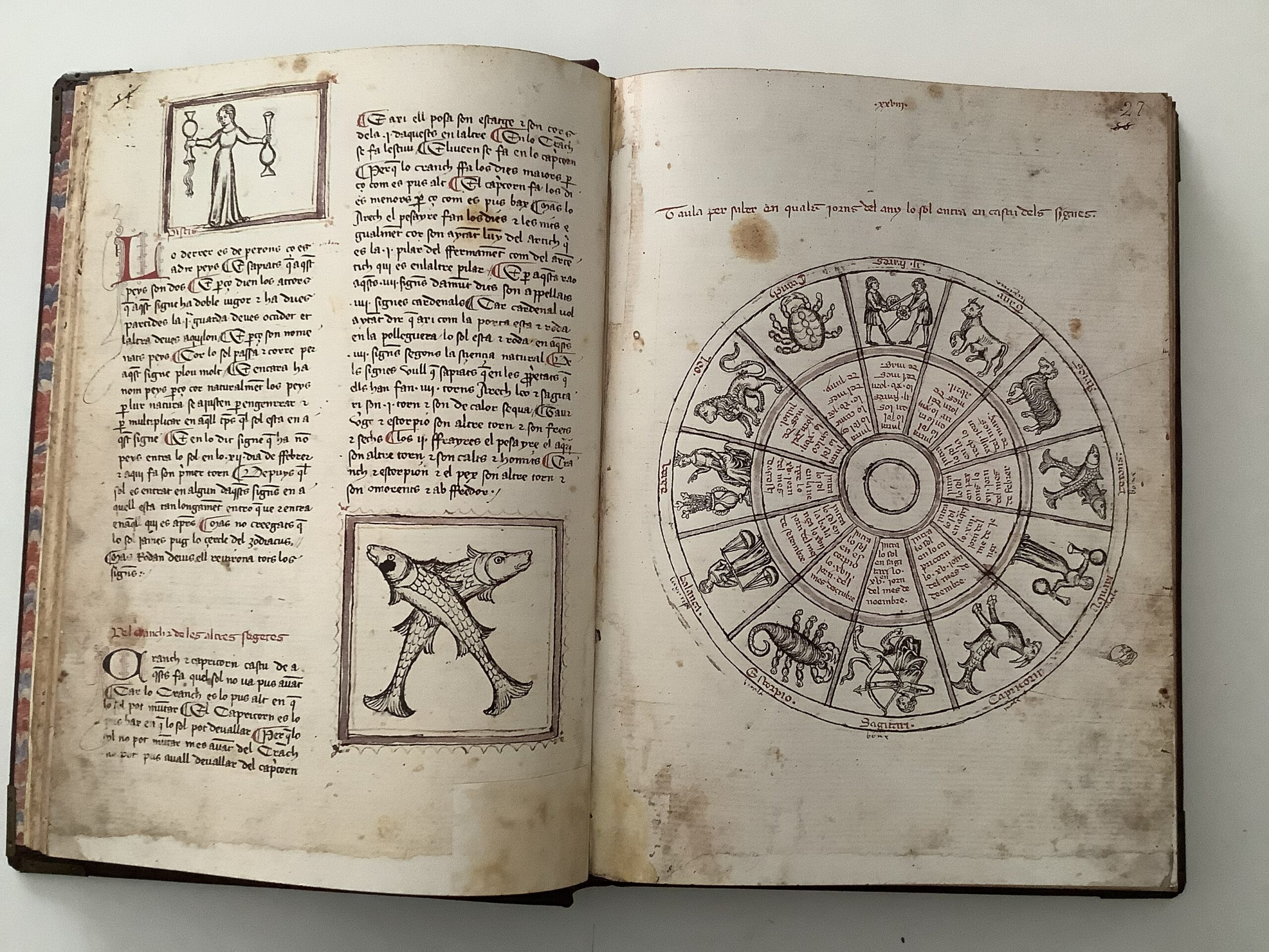 Ermengaud, Matfre. - Breviari d'amor. Manuscrito valenciano del siglo XV (Biblioteca Nacional de Madrd).