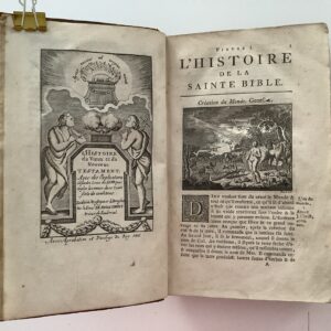 L'Histoire du vioeux et du nouveau Testament, avec des explications edifiantes.