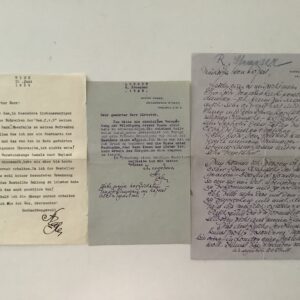 Autograph -   Strasser, Roland. Painter and graphic artist (1892-1951). -  4 autograph and 3 typewritten letters, signed and 1 typewritten contract, signed. Innsbruck, London, Munich and Vienna, 1915 to 1929.