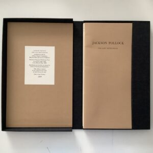 Pollock, Jackson. -  The last Sketchbook.